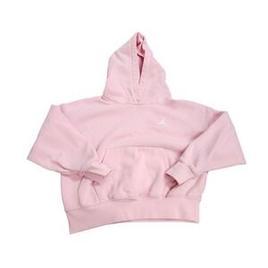 Jordan Girls Pink Jumpman Logo Pullover Hoodie Sweatshirt Size M 10-12Y 15258